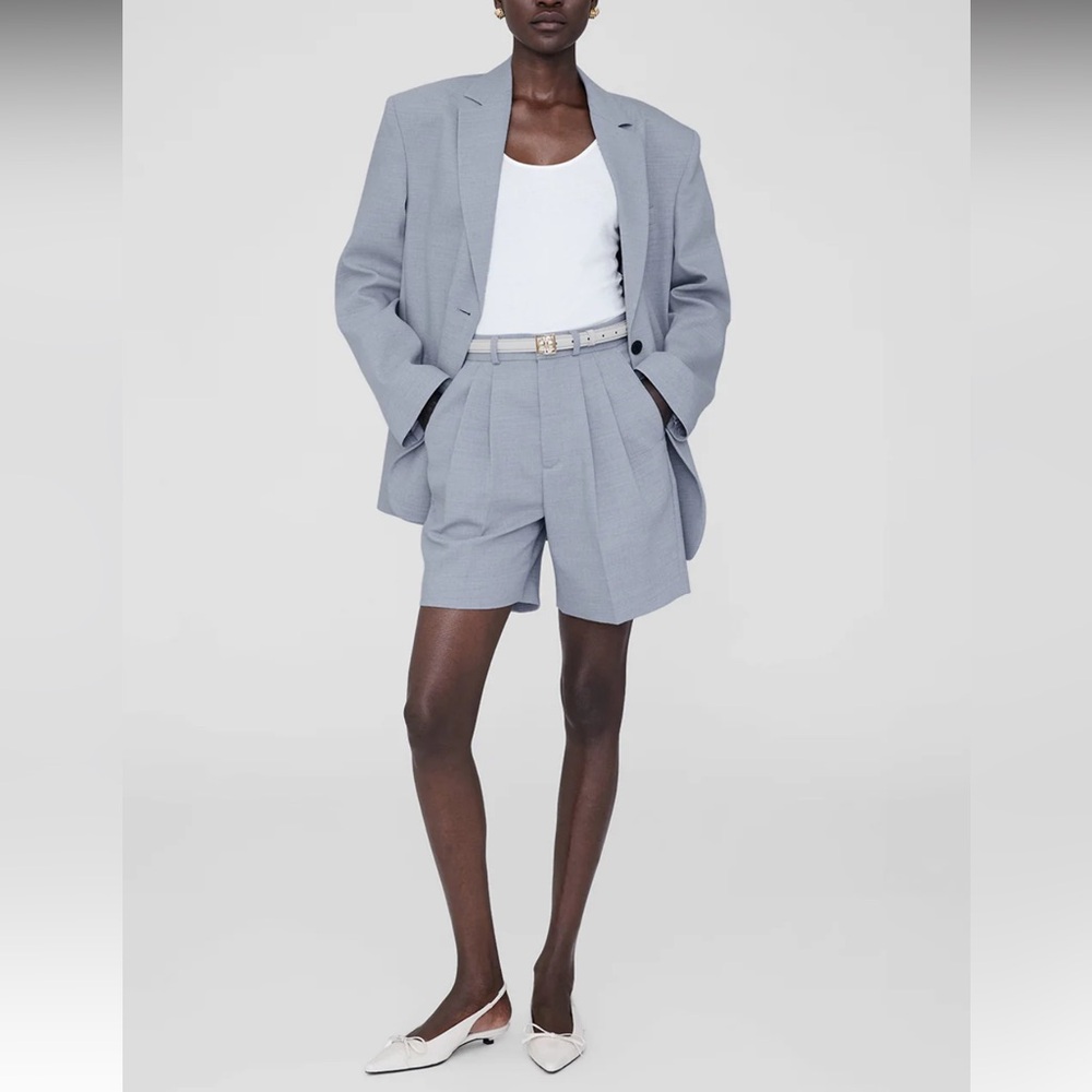 ANINE BING Carrie Short in Steel Blue Size 4